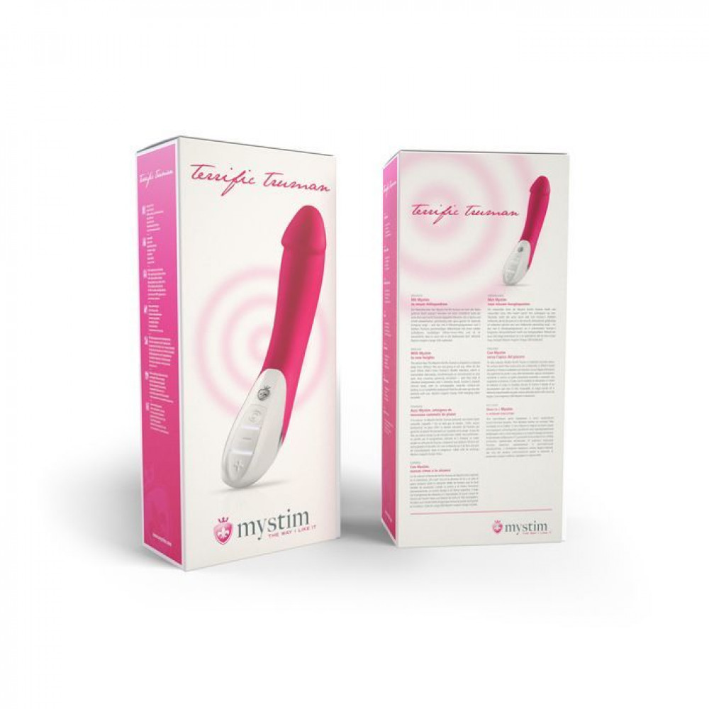 Вибратор - Мощный вибратор Mystim Terrific Truman Pink с двумя моторами и выраженной головкой 1