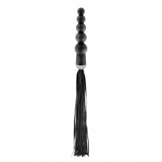Флоггер с ручкой - анальными бусами Fetish Tentation Whip with Rosary Handle