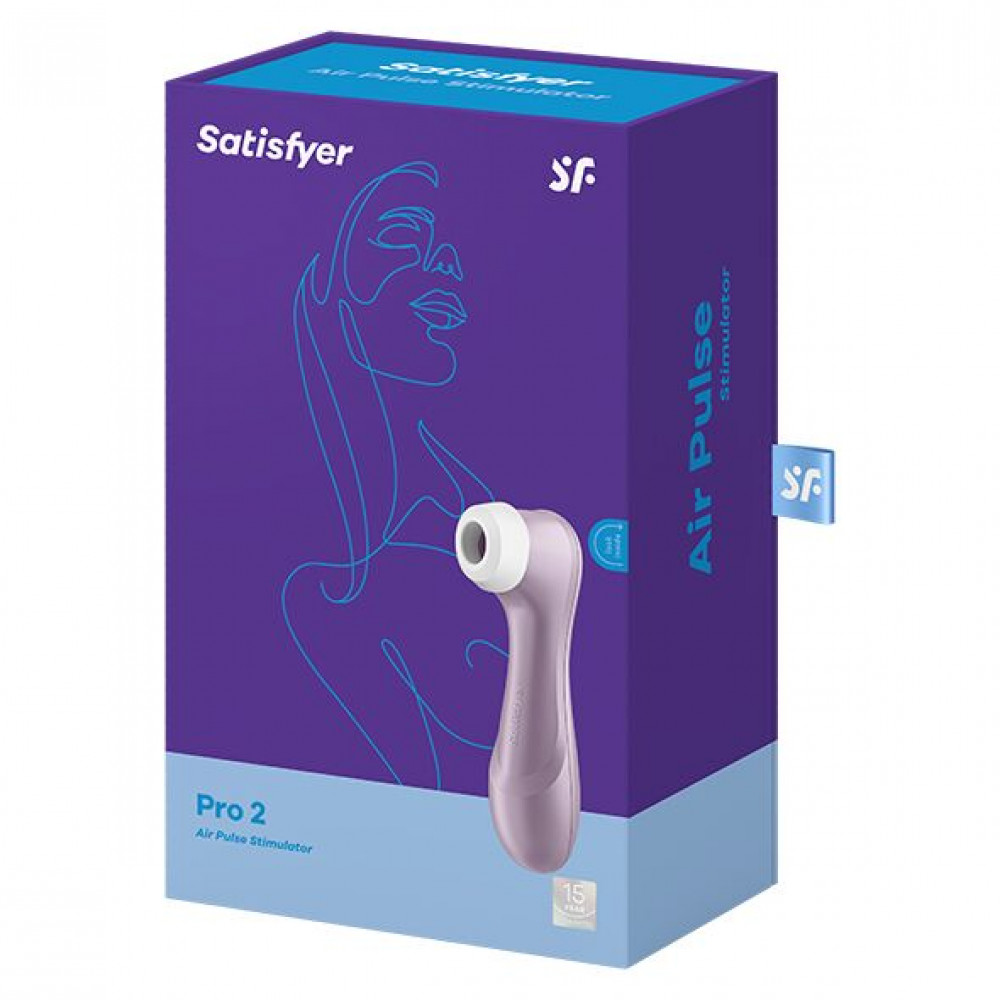 Вибраторы вакуумные - Вакуумный клиторальный стимулятор Satisfyer Pro 2 Violet 2