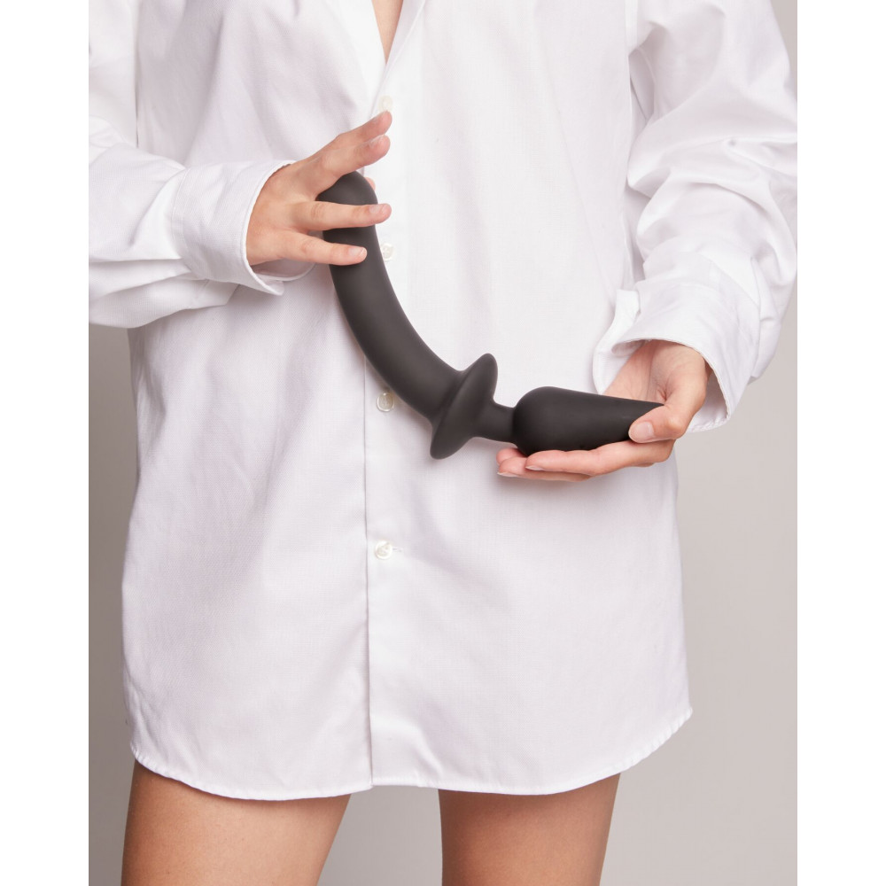 Анальная пробка - Анальная пробка с дилдо 2в1 Strap-On-Me SWITCH PLUG-IN DILDO Black XXL, диаметр 5,2/3,9 см 1