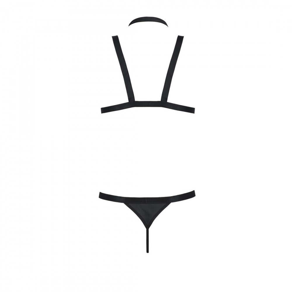 Стринги, трусы и шорты - Комплект мужского белья из стреп Passion 039 Set Andrew XXL/XXXL Black, стринги, шлейка 1