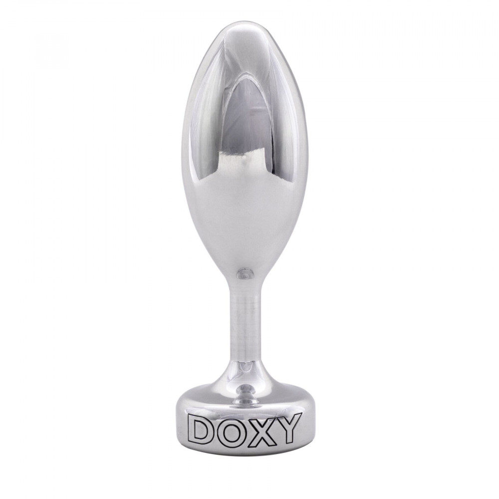 Анальная пробка - Металлическая анальная пробка DOXY Butt Plug SMOOTH, гладкая, диаметр 3,3 см