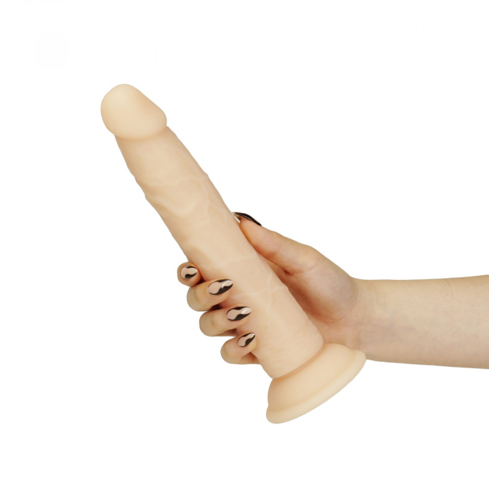 Фаллоимитаторы на присоске, двойные - Фаллоимитатор Naked Addiction — 9″ Silicone Dual Density Bendable Dildo Vanilla, вибропуля в подарок 8