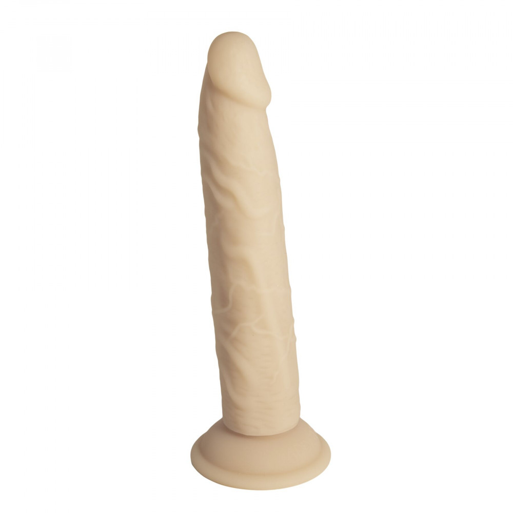 Фаллоимитаторы на присоске, двойные - Фаллоимитатор Naked Addiction — 9″ Silicone Dual Density Bendable Dildo Vanilla, вибропуля в подарок
