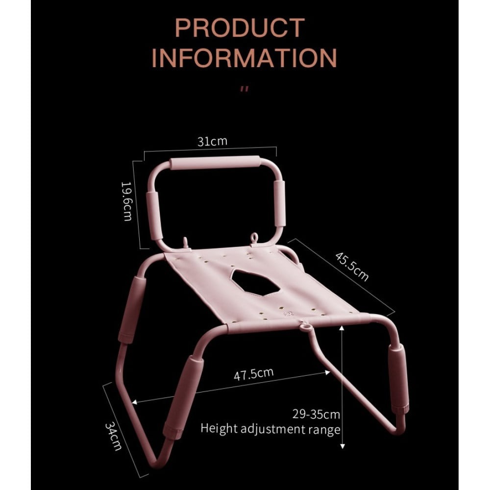 Секс игрушки - Стул для секса Roomfun Horse Chair регулируемый, розовый 9