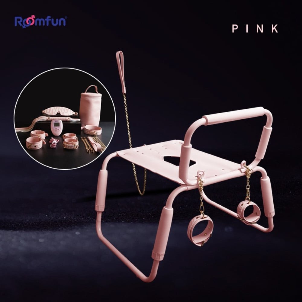 Секс игрушки - Стул для секса Roomfun Horse Chair регулируемый, розовый 7