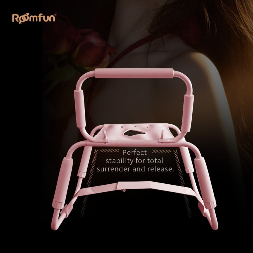 Секс игрушки - Стул для секса Roomfun Horse Chair регулируемый, розовый 4