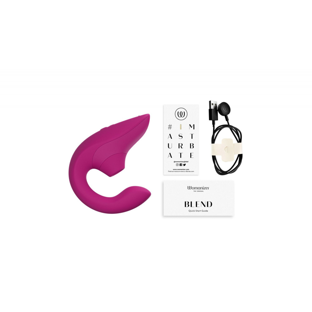 Секс игрушки - Стимулятор точки G и клитора Womanizer Blend, ярко розовый 4