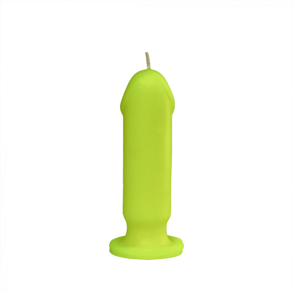 Массажные масла и свечи - Свеча LOVE FLAME - Dildo S Yellow Fluor, CPS04-YELLOW 2
