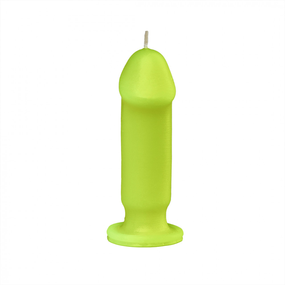 Массажные масла и свечи - Свеча LOVE FLAME - Dildo S Yellow Fluor, CPS04-YELLOW 1