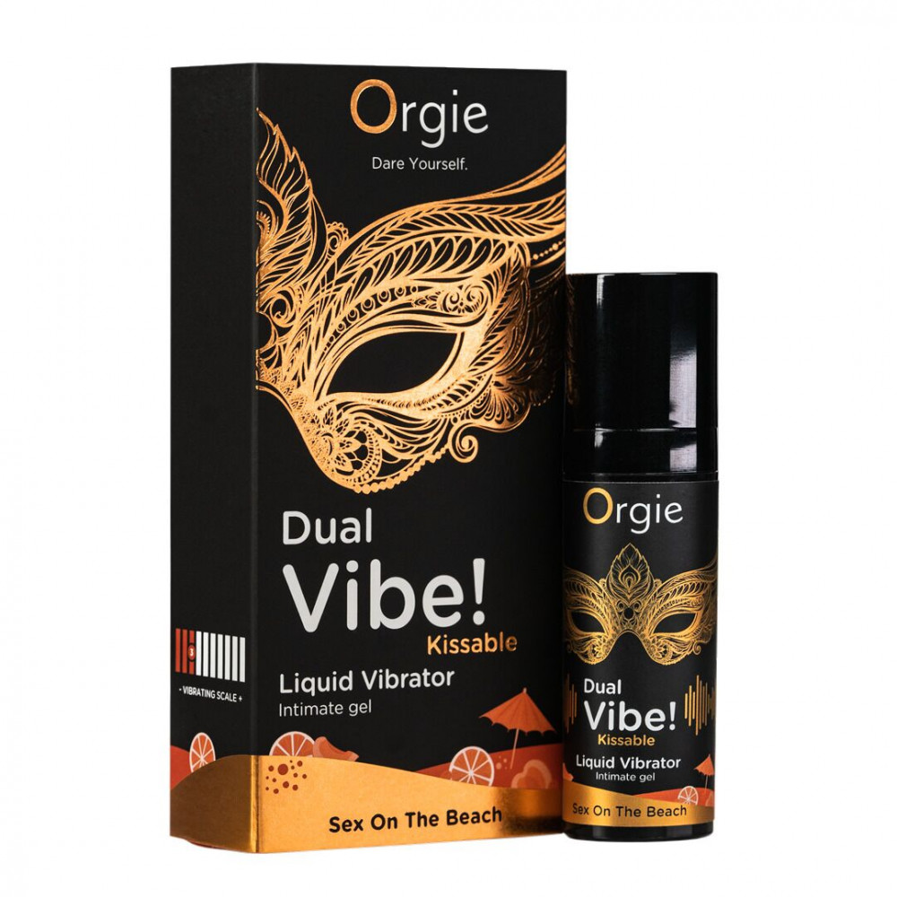 Женские возбудители - Жидкий вибратор Orgie - Dual Vibe! Sex On The Beach Kissable Liquid Vibrator (15 мл)