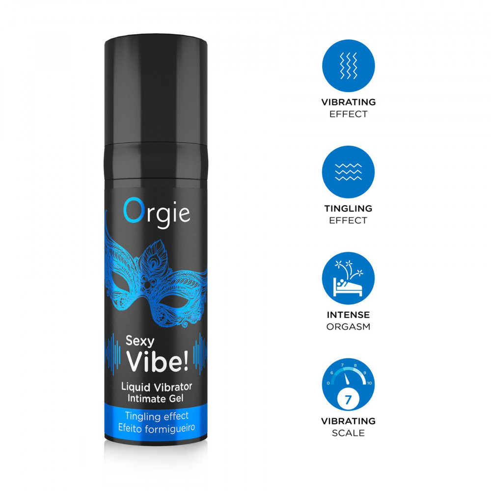 Женские возбудители - Жидкий вибратор Orgie - Sexy Vibe! Liquid Vibrator (15 мл) 2