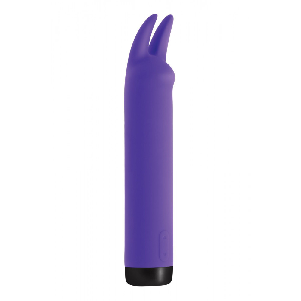 Клиторальный вибратор - Вибратор S Pleasures Bullets Amethyst, фиолетовый, с двумя отростками, 10 режимов, диаметр 3,1 см
