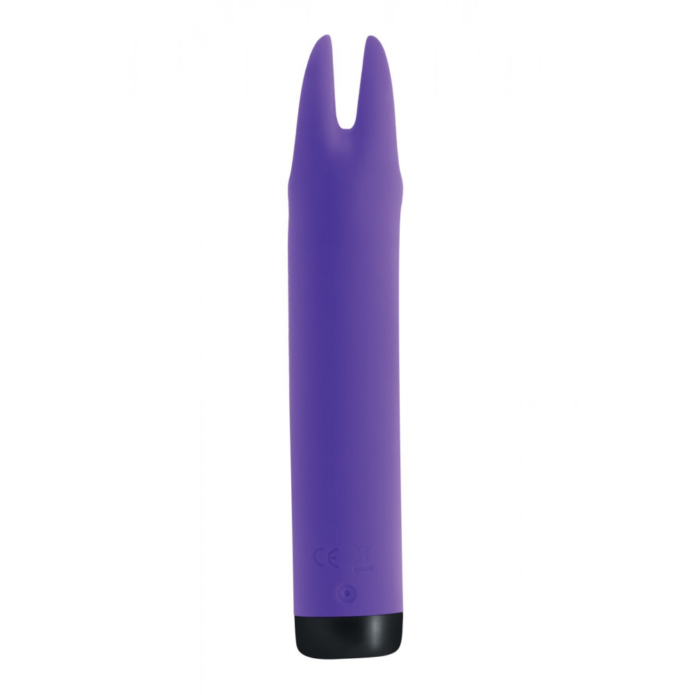 Клиторальный вибратор - Вибратор S Pleasures Bullets Amethyst, фиолетовый, с двумя отростками, 10 режимов, диаметр 3,1 см 2