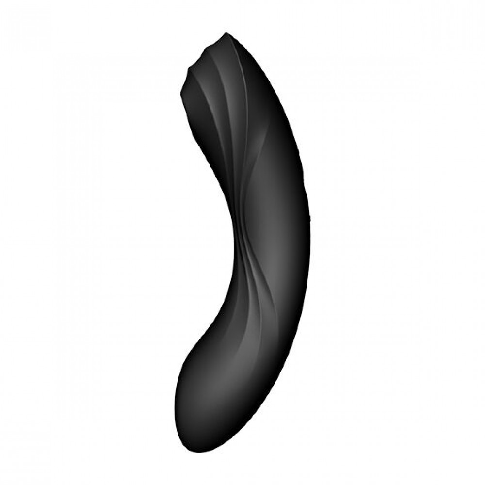 Вибраторы вакуумные - Вакуумный стимулятор с вибрацией Satisfyer Curvy Trinity 4 Black 4