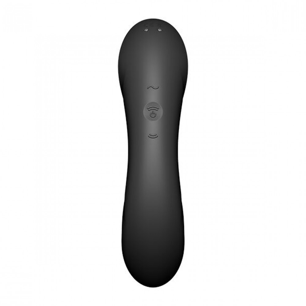 Вибраторы вакуумные - Вакуумный стимулятор с вибрацией Satisfyer Curvy Trinity 4 Black 3