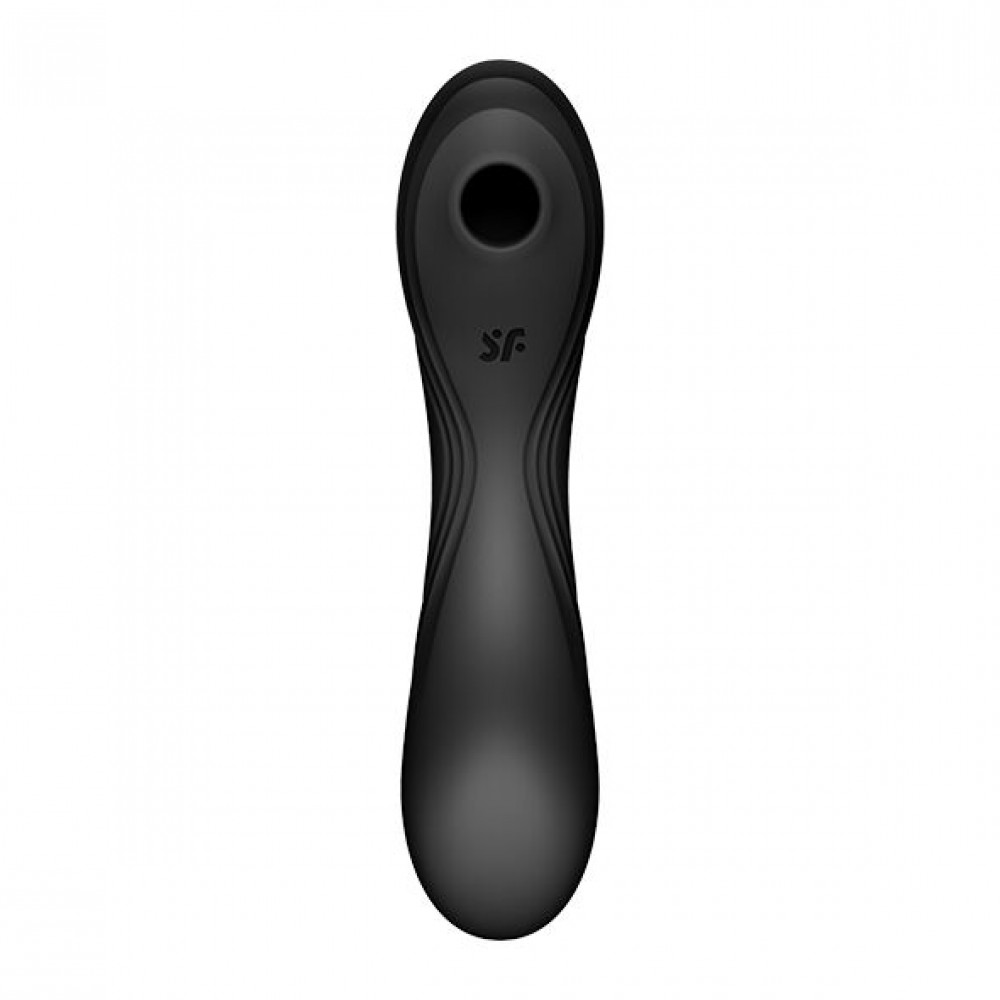 Вибраторы вакуумные - Вакуумный стимулятор с вибрацией Satisfyer Curvy Trinity 4 Black 2