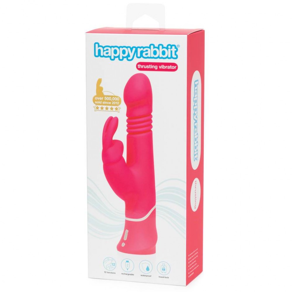 Вибратор - Вибратор кролик с поступательными движениями Happy Rabbit Thrusting Realistic 1