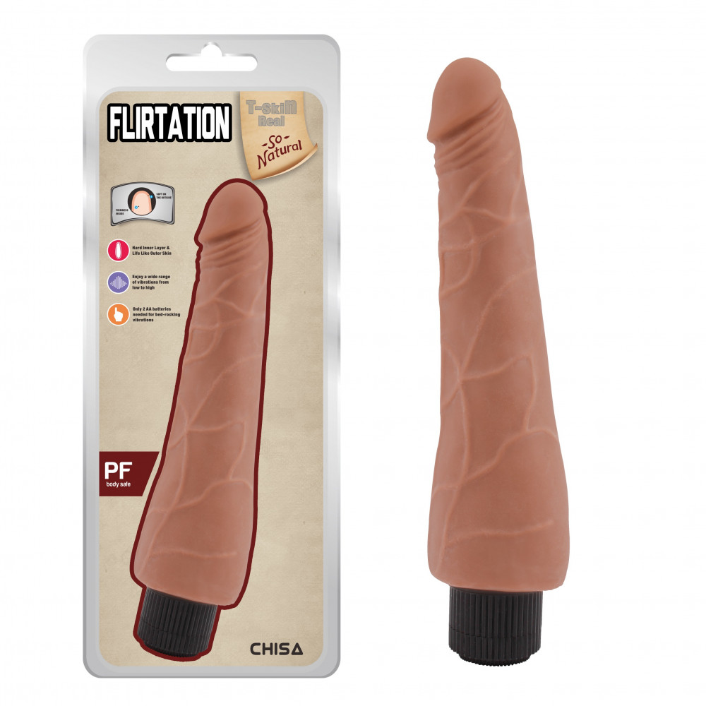 Секс игрушки - Вибратор реалистический, киберкожа Chisa T-skin ReaL Flirtation на батарейках