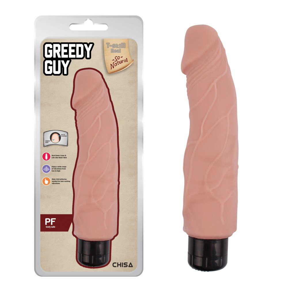Секс игрушки - Вибромассажер из киберкожи Chisa T-skin ReaL Greedy Guy на батарейках, бежевый