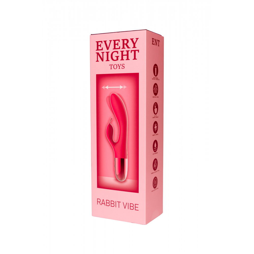 Секс игрушки - Вибратор-кролик с горизонтальными движениями Every Night Toys для точки G, красный 3