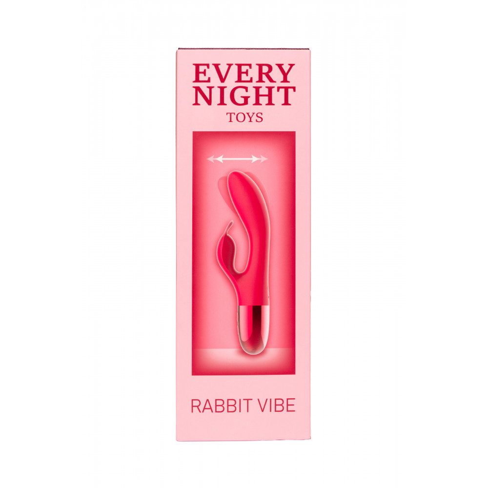 Секс игрушки - Вибратор-кролик с горизонтальными движениями Every Night Toys для точки G, красный 4