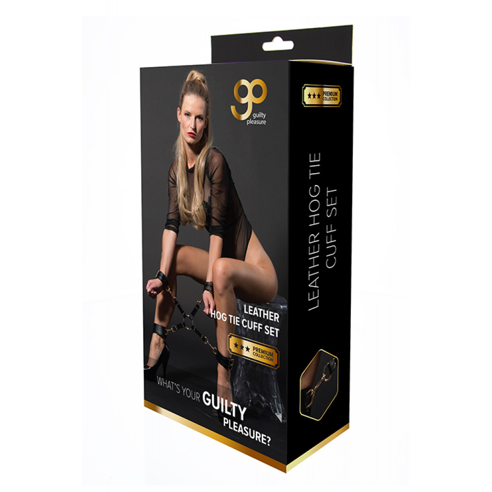 Наручники, веревки, бондажы, поножи - Система фиксации GP PREMIUM HOG TIE SET BLACK 3