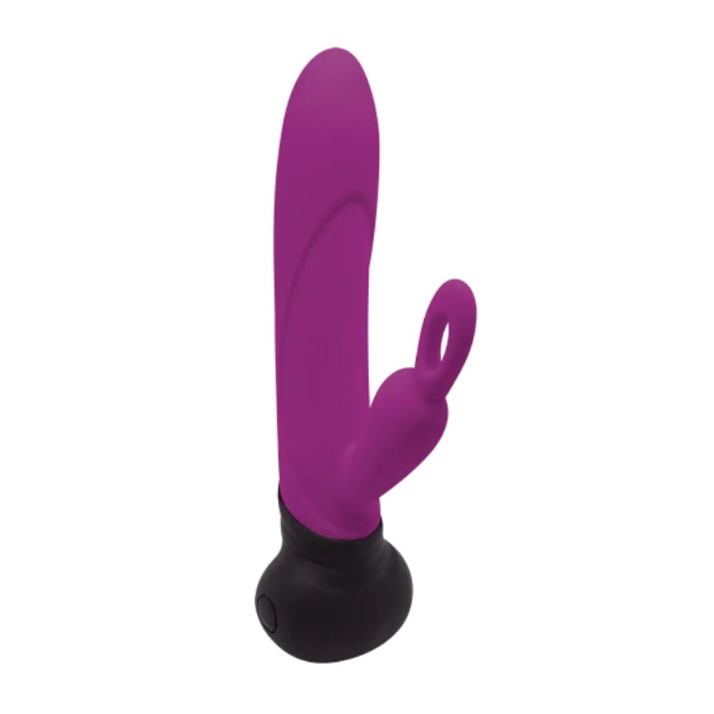 Вибратор-кролик - Вибратор с вращением ствола Adrien Lastic Mini Bonnie с петелькой для пальчика