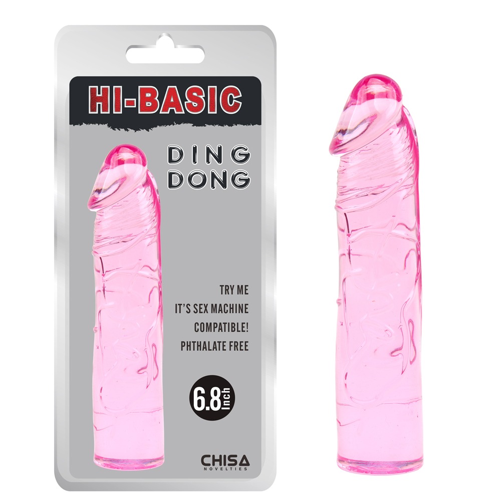 Секс игрушки - Фаллоимитатор гелевый Chisa Hi-Basic Ding Dong, розовый