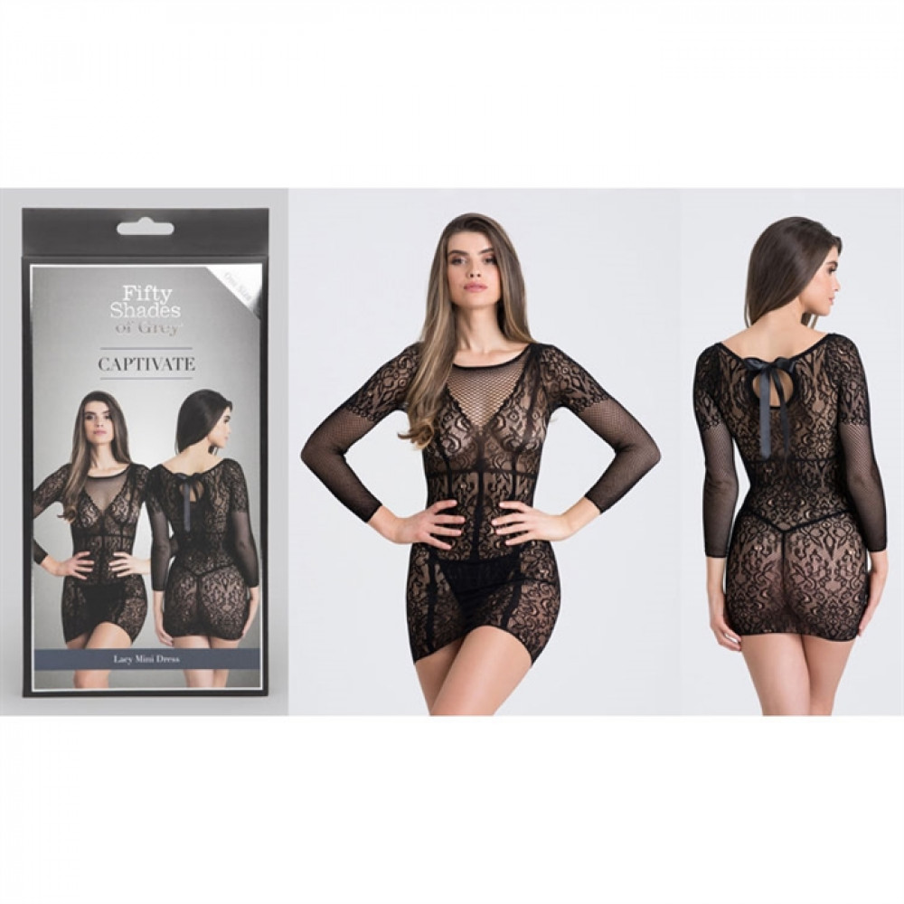Эротическое белье - Мини платье Long Sleeve Mini Dress one siz 5