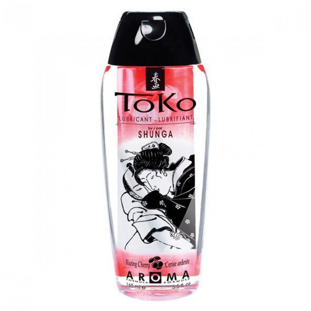 Оральные смазки - Лубрикант на водной основе Shunga Toko AROMA – Blazing Сherry (165 мл), не содержит сахара