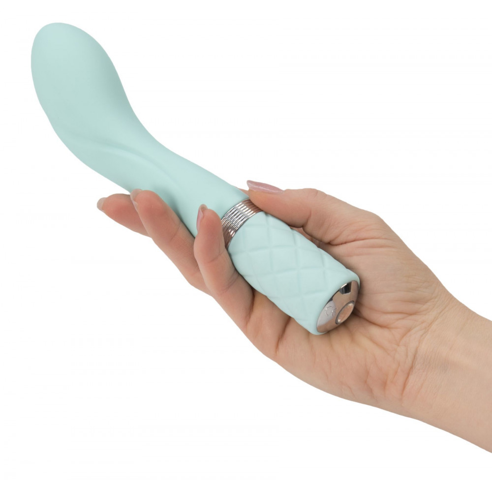 Стимулятор точки G - Роскошный вибратор Pillow Talk - Sassy Teal с кристаллом Сваровски для точки G, подарочная упаковка 10