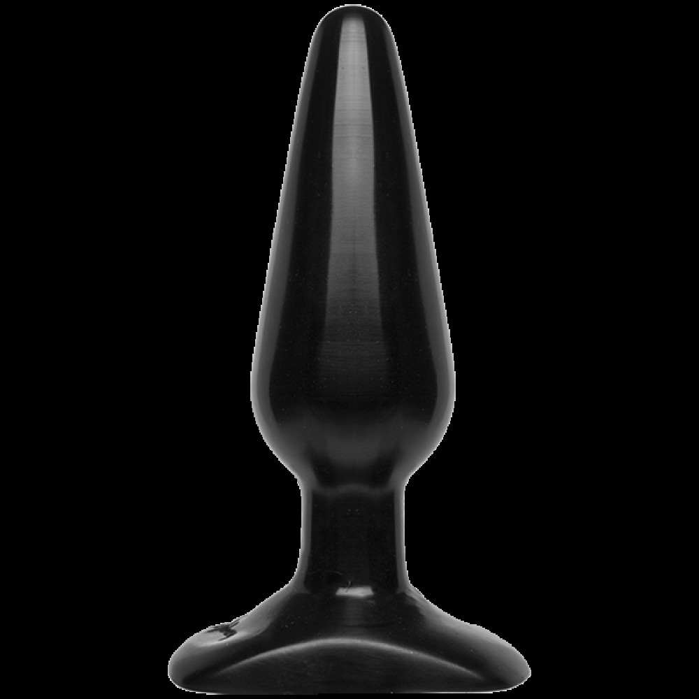 Анальная пробка - Анальная пробка Doc Johnson Smooth Classic Medium - Black, макс. диаметр 3,8см