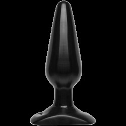 Анальная пробка Doc Johnson Smooth Classic Medium - Black, макс. диаметр 3,8см