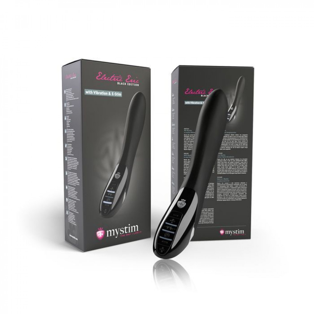 Электростимуляторы - Вибратор с электростимуляцией Mystim Electric Eric eStim Black, миостимулятор 7