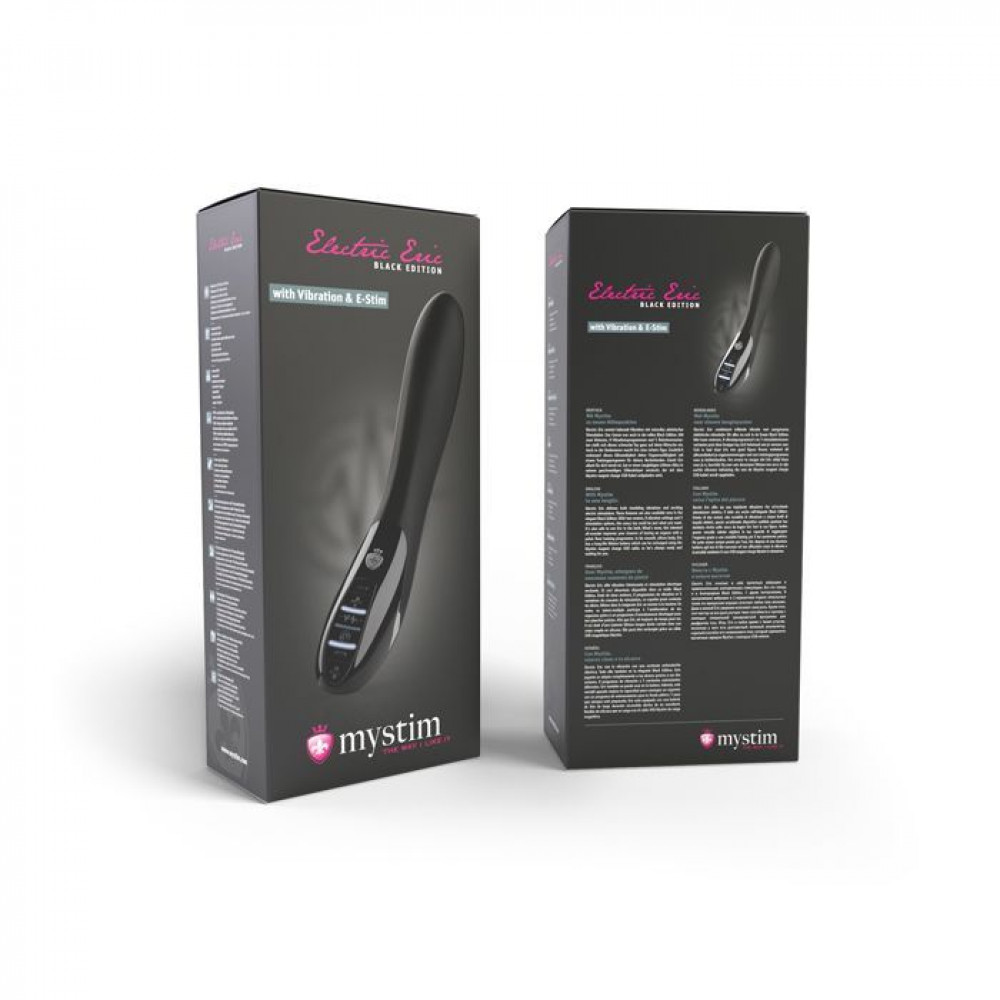 Электростимуляторы - Вибратор с электростимуляцией Mystim Electric Eric eStim Black, миостимулятор 8