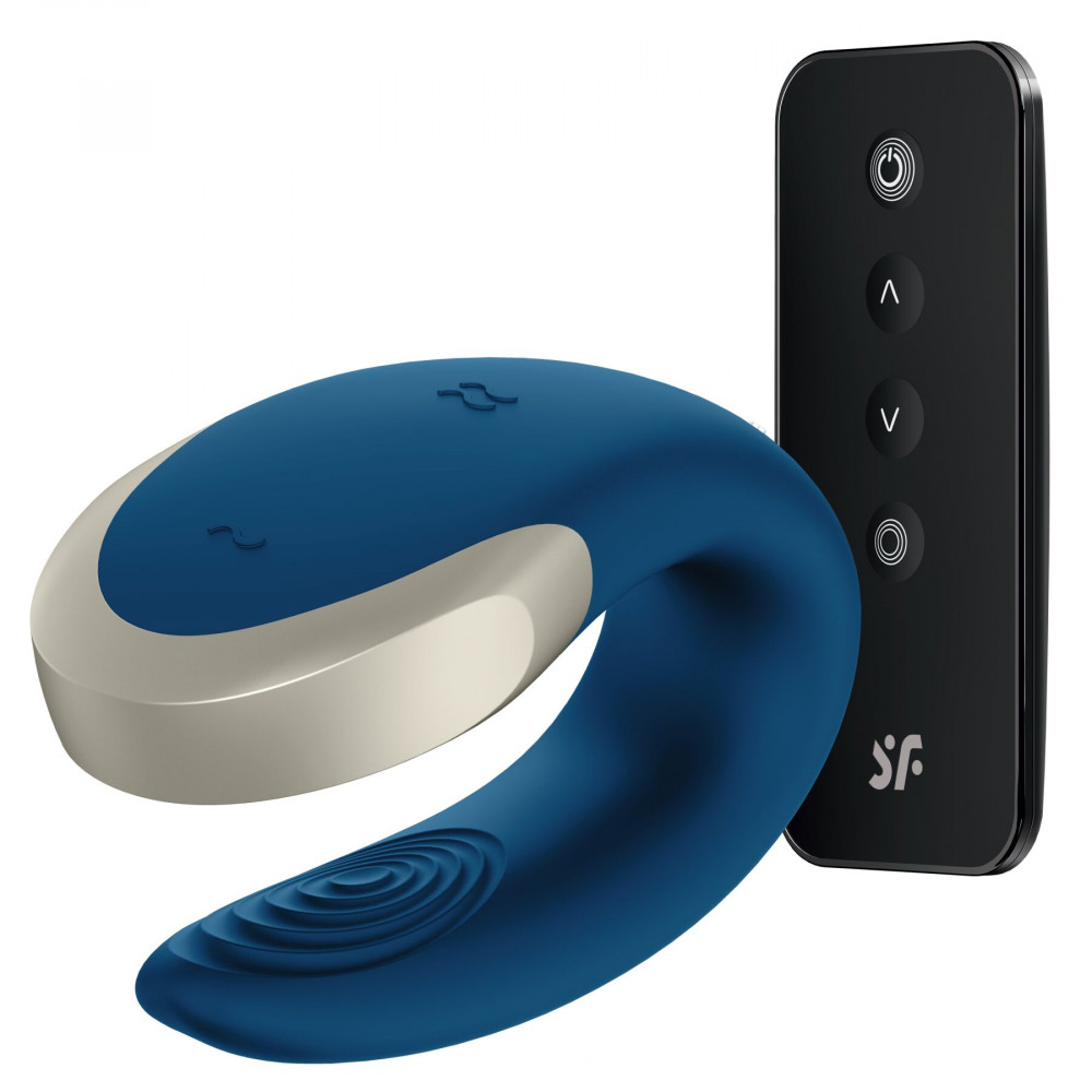 Вибраторы для пар - Смарт-вибратор для пар Satisfyer Double Love (Blue)