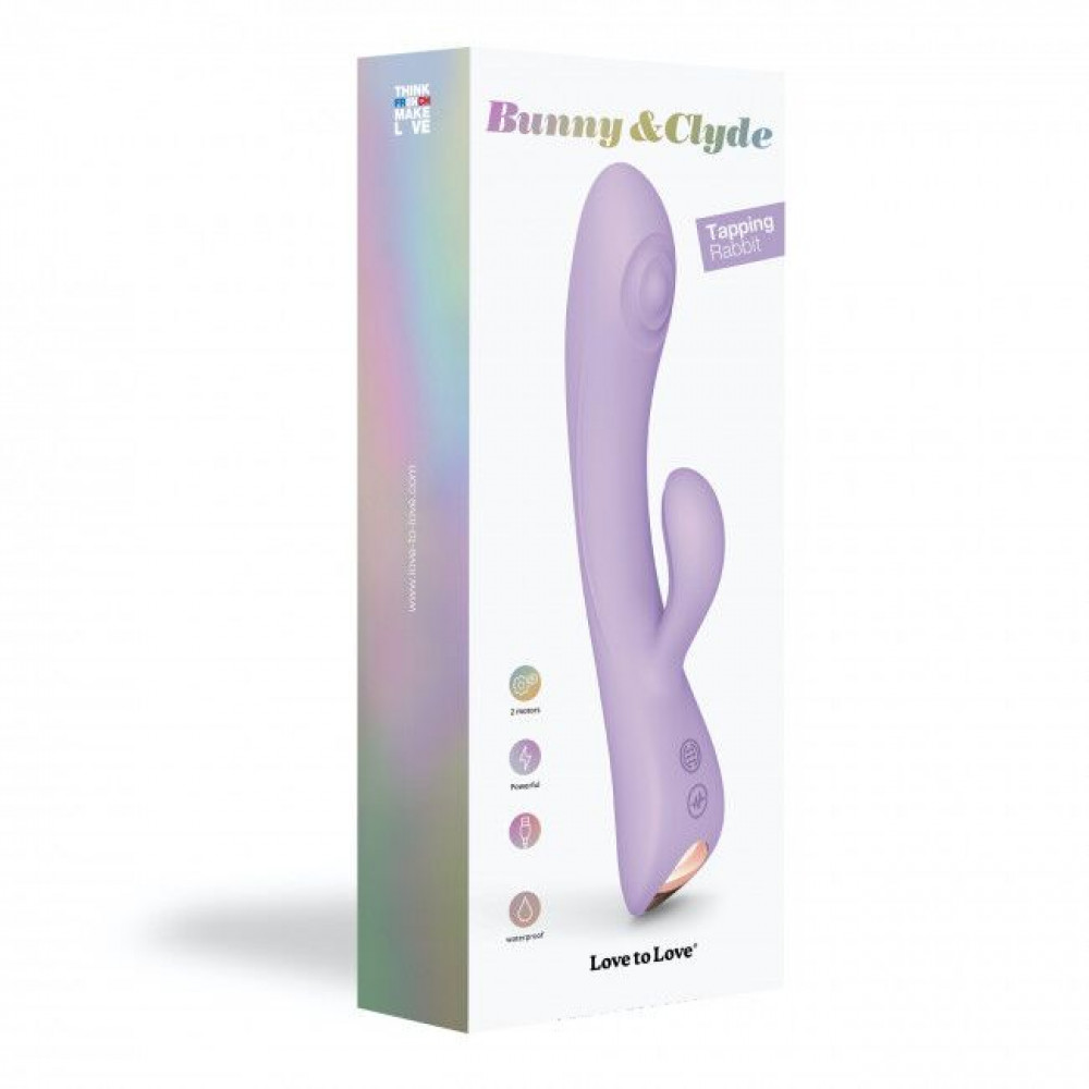 Вибратор-кролик - Вибратор-кролик с точечным массажем точки G - Love To Love Bunny&Clyde - Viva Mauve 2