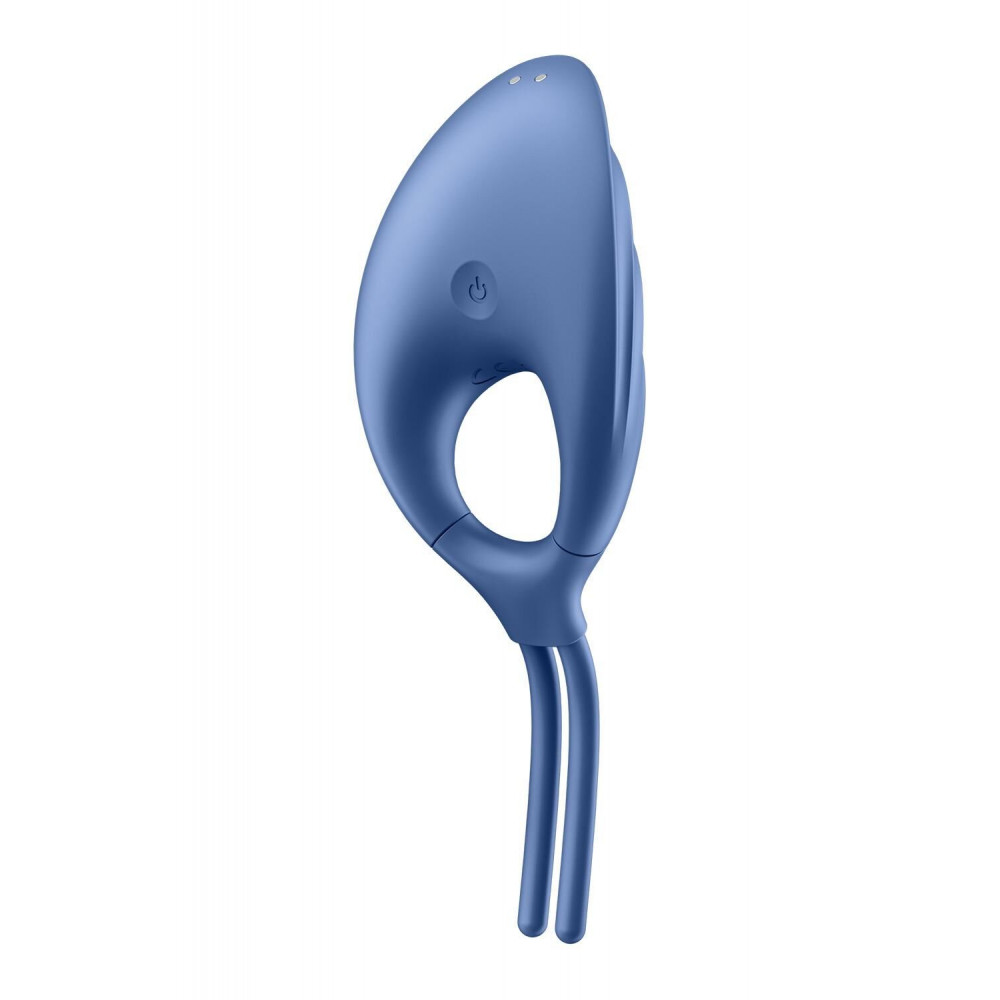 Эрекционные кольца с вибрацией - Эрекционное виброкольцо лассо Satisfyer Swordsman Blue, крепкая фиксация, 10 режимов, мощный мотор 6