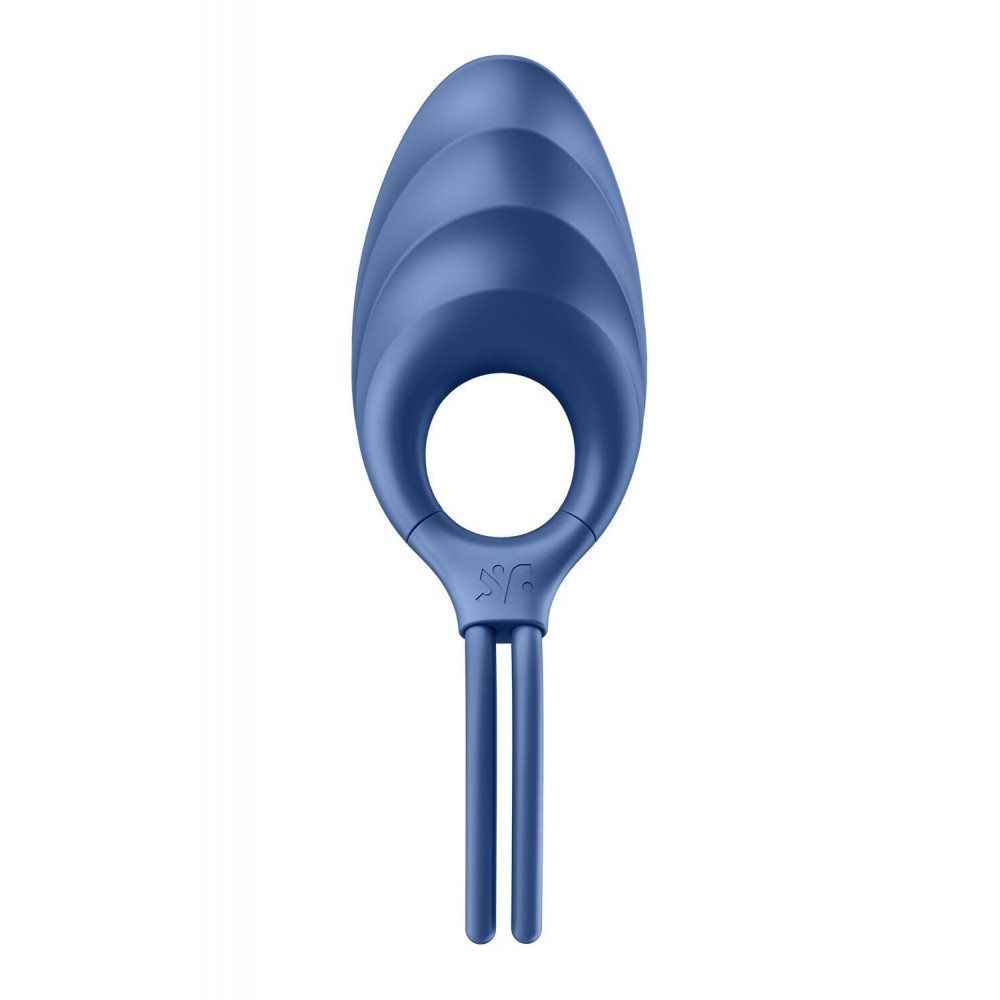 Эрекционные кольца с вибрацией - Эрекционное виброкольцо лассо Satisfyer Swordsman Blue, крепкая фиксация, 10 режимов, мощный мотор 4
