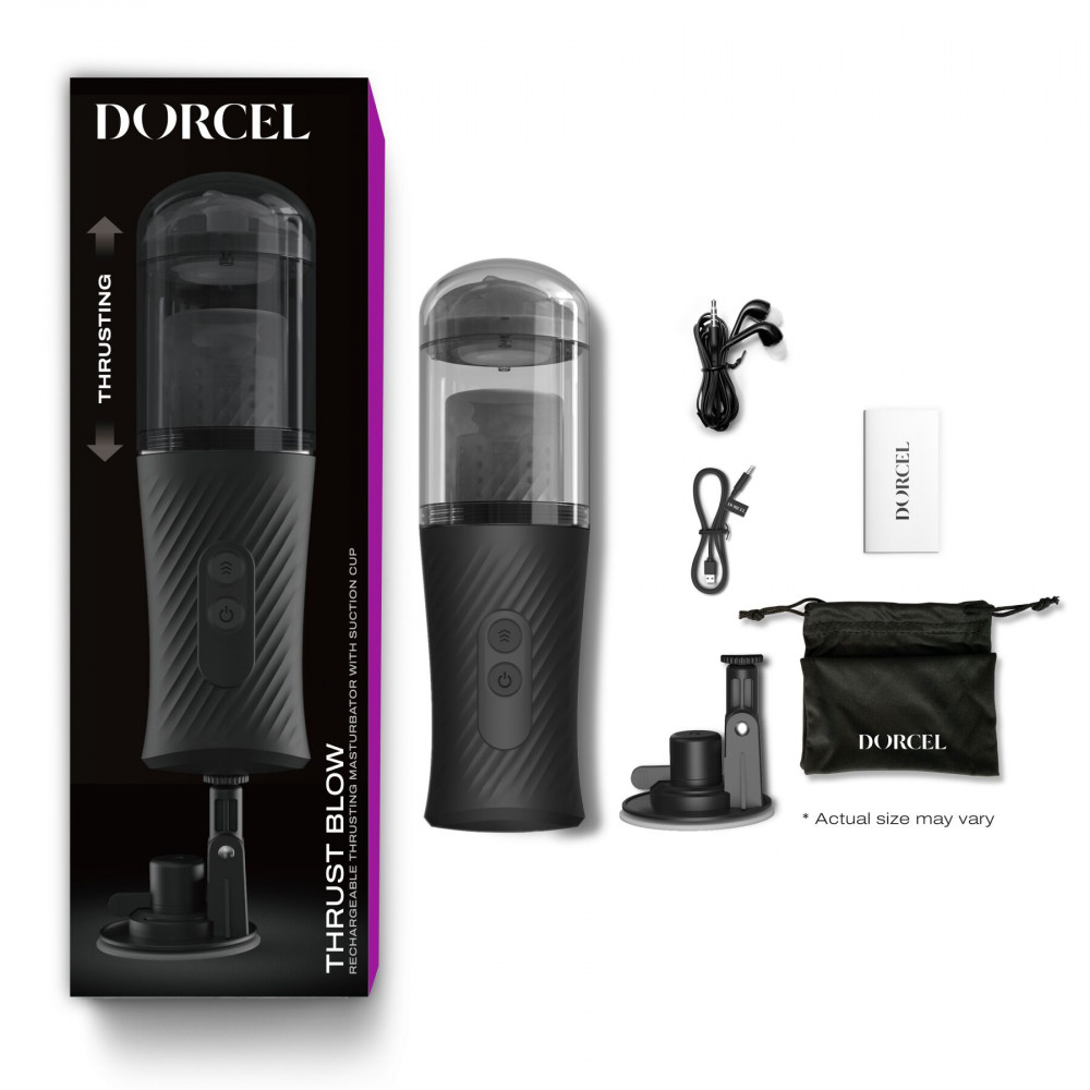 Мастурбаторы с вибрацией - Автоматический мастурбатор Dorcel THRUST BLOW, голосовое сопровождение, присоска 1