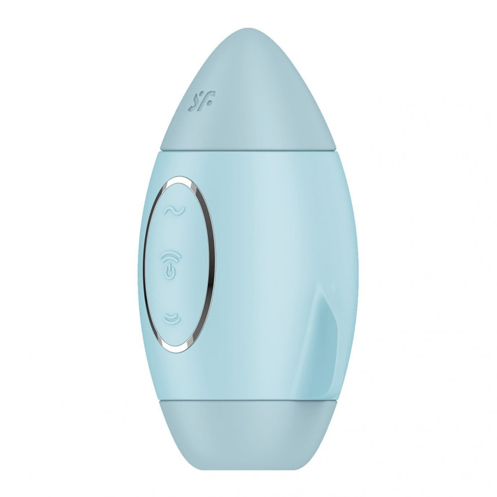 Вибраторы вакуумные - Вакуумный вибратор Satisfyer Mission Control Blue 3