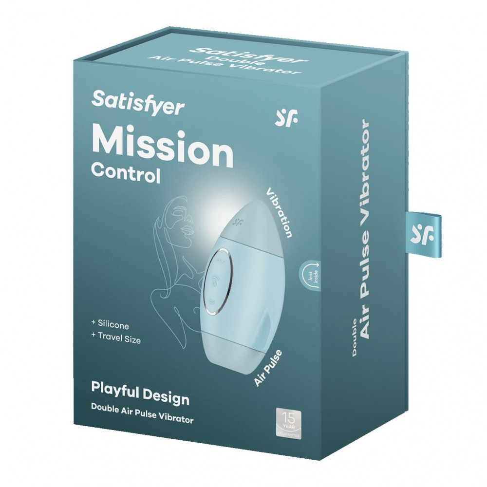 Вибраторы вакуумные - Вакуумный вибратор Satisfyer Mission Control Blue 5
