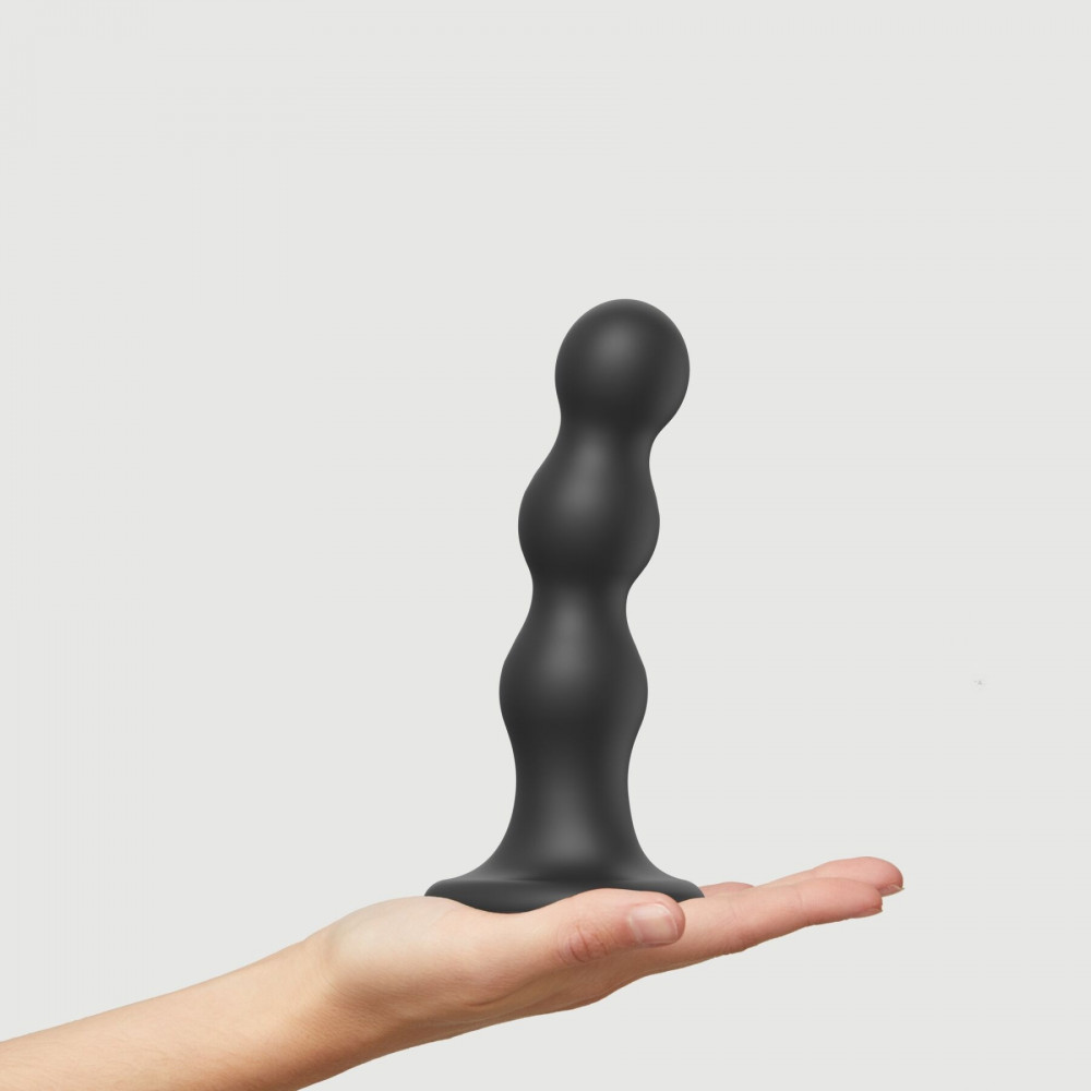 Страпон - Насадка для страпона Strap-On-Me Dildo Plug Balls Black L 5