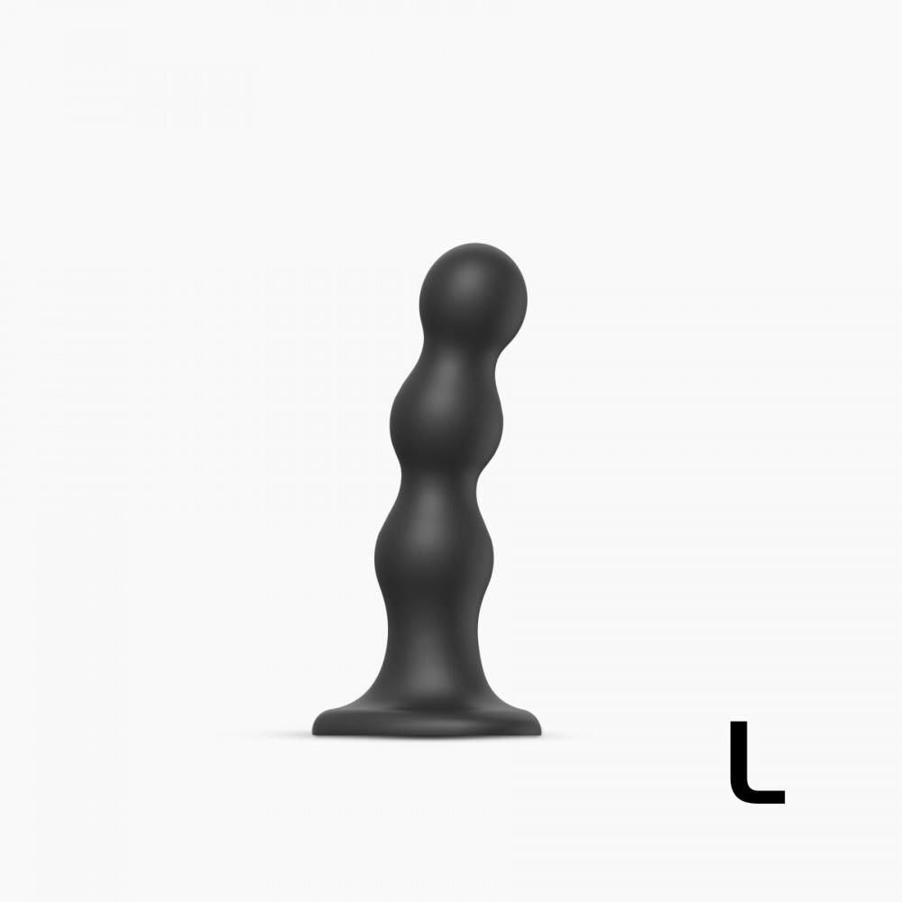 Страпон - Насадка для страпона Strap-On-Me Dildo Plug Balls Black L