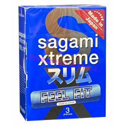 Супертонкие латексные презервативы Sagami Xtreme Feel Fit 3 шт
