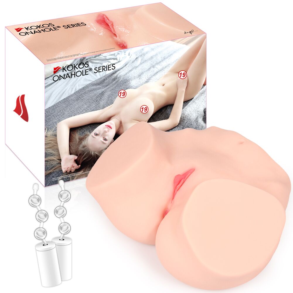 Мастурбаторы с вибрацией - Мастурбатор Kokos 002 Hanna ONAHOLE Real Vagina 2WayPlus с вибрацией и массажем 7