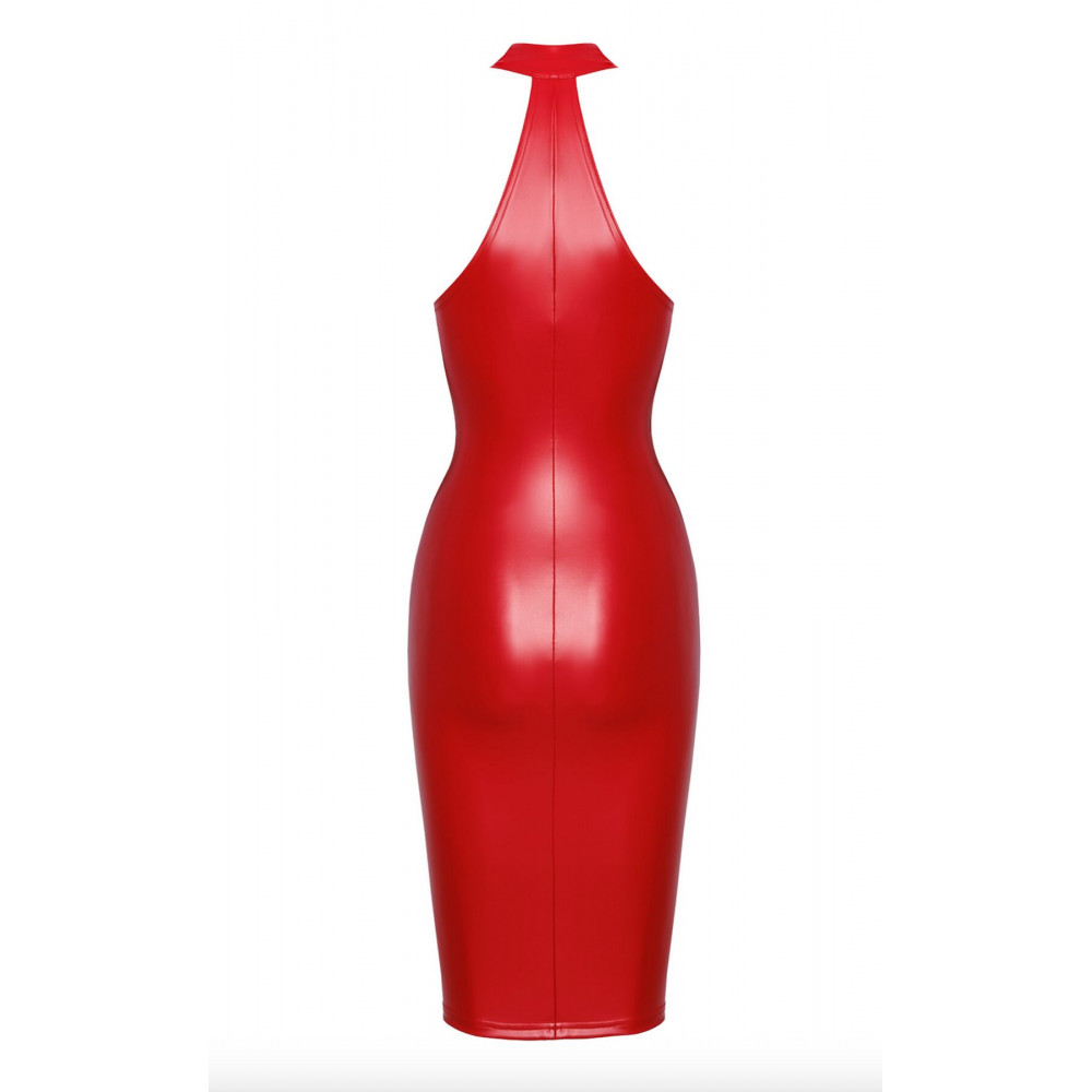 Женское эротическое белье - Платье Noir Handmade F354 Red powerwetlook dress - XXL 5