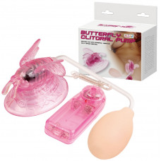 Вакуумная помпа для клитора с вибростимуляцией BAILE - BUTTERFLY CLITORAL PUMP, BI-010125R