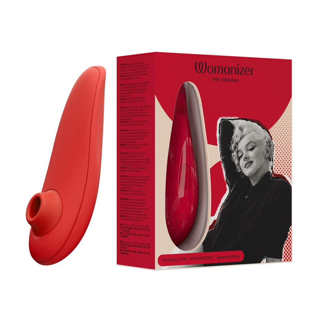 Вибраторы вакуумные - Вакуумный стимулятор клитора Womanizer Marilyn Monroe Vivid Red